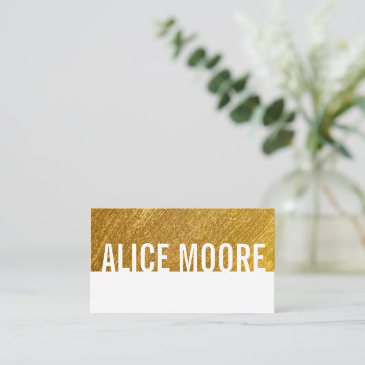 Gold Foil Visitekaartje Elegant design (Staand voorkant)