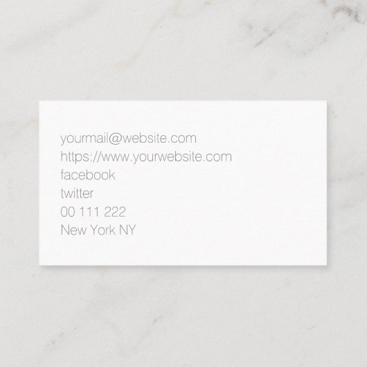 Gold Foil Visitekaartje Elegant design (Achterkant)