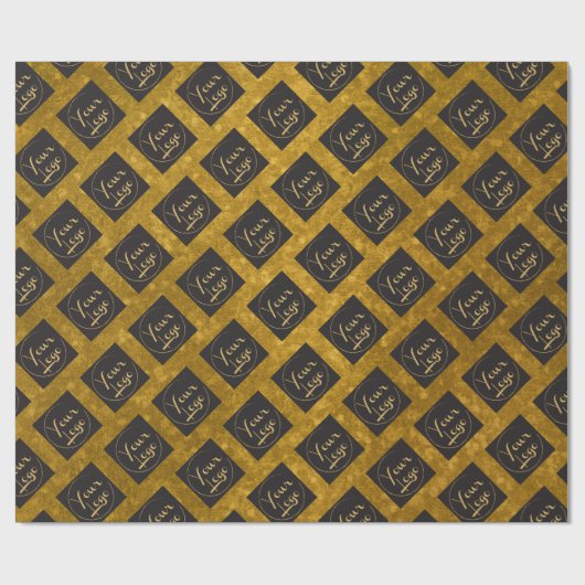 Gold Foil Voeg uw bedrijfskleding voor Logo toe Cadeaupapier (Vlak)