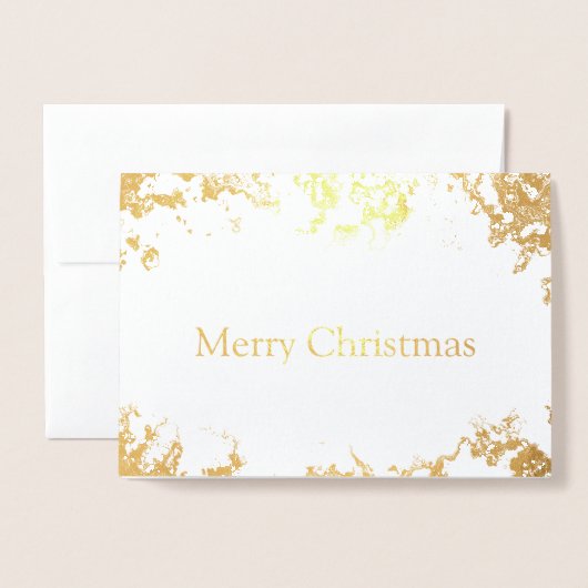 Gold Foil Vrolijke kerst Kaart (Voorkant met envelop)