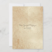 Gold Foil vult de blanco uitnodiging in (Achterkant)