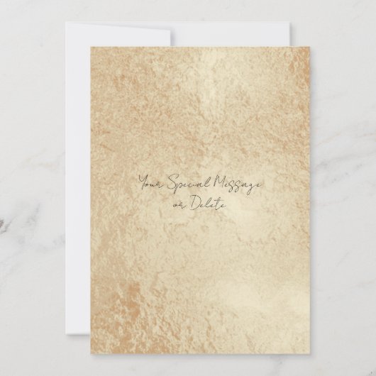 Gold Foil vult de blanco uitnodiging in (Achterkant)