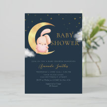 Gold Foil | Waterverf Boho Bunny Girl Baby shower
