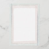 Gold Foil Waterverf Border Wedding Invitation Foi Folie Uitnodiging (Achterkant)