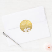 Gold Foil Waterverf Vrijgezellenfeest dank u Ronde Sticker (Envelop)