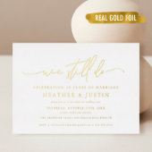 Gold Foil we wedden nog steeds met Vow Renewal Folie Uitnodiging