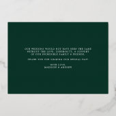 Gold Foil Weddenfoto Hartelijk dank Folie Uitnodiging (Achterkant)