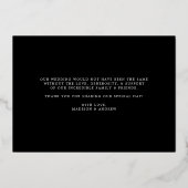 Gold Foil Weddenfoto Hartelijk dank Folie Uitnodiging (Achterkant)