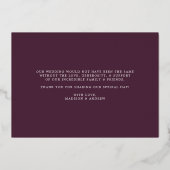 Gold Foil Weddenfoto Hartelijk dank Folie Uitnodiging (Achterkant)