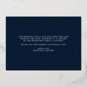 Gold Foil Weddenfoto Hartelijk dank Folie Uitnodiging (Achterkant)