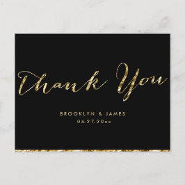 Gold Foil Weddenschap Hartelijk dank Briefkaarten