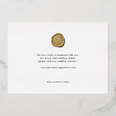 Gold Foil Weddenschap Unieke Moderne Bespaar onze  Folie Uitnodiging (Achterkant)