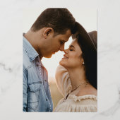 Gold Foil Weddenschap Unieke Moderne sparen de dat Folie Uitnodiging (Achterkant)