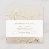 *~* Gold Foil Wedding Elegant Pastel Blush  Vierkante Visitekaartje (Achterkant)