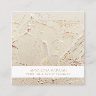 *~* Gold Foil Wedding Elegant Pastel Blush  Vierkante Visitekaartje