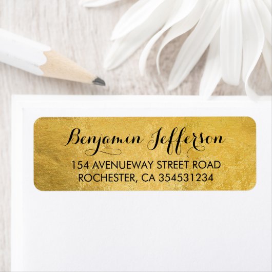 Gold Foil Wedding Etiket (Insitu)