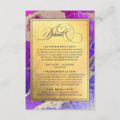 Gold Foil Wedding Informatiekaartje (Voorkant)