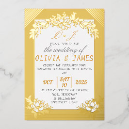 Gold Foil Wedding Invitation Premium Foil Folie Uitnodiging