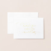 Gold Foil Wedding Officier Dank je wel kaart (Voorkant met envelop)