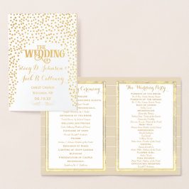 Gold Foil WEDDING PROGRAMMA Confetti Typografie