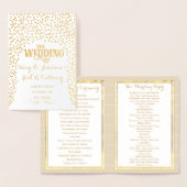 Gold Foil WEDDING PROGRAMMA Confetti Typografie (Display)