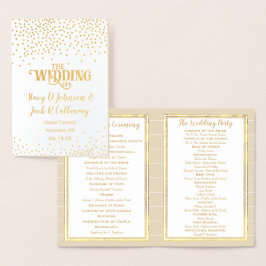 Gold Foil WEDDING PROGRAMMA Confetti Typografie