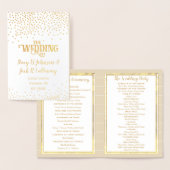 Gold Foil WEDDING PROGRAMMA Confetti Typografie (Display)