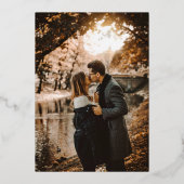 Gold Foil Wedding Table Numbers Foto Backer Folie Uitnodiging (Achterkant)