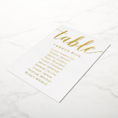 Gold Foil Wedding Table Numbers Foto Backer Folie Uitnodiging (Gedraaid)