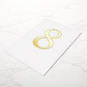 Gold Foil Wedstrijd-tabelnummer Aangepaste kleur Folie Uitnodiging (Gedraaid)