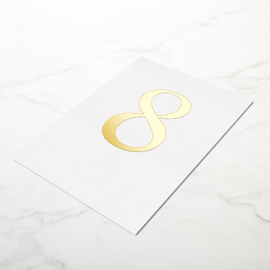 Gold Foil Wedstrijd-tabelnummer Aangepaste kleur Folie Uitnodiging (Gedraaid)