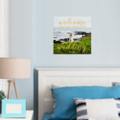 Gold Foil Welkom bij onze bruiloft Uw foto Folie Afdrukken (Insitu (Slaapkamer))