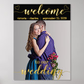 Gold Foil Welkom bij onze bruiloft Uw foto-Folie P Folie Afdrukken (Voorkant)