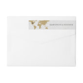 Gold Foil Wereldkaart Destination Wedding (Achterkant)
