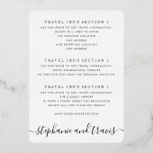 Gold Foil Wereldkaart Destination Wedding Folie Uitnodiging (Achterkant)