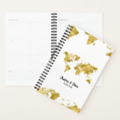 Gold Foil Wereldkaart met verwisselbare harten Planner (Display)