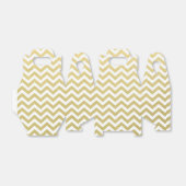 Gold Foil White Chevron Pattern Bedankdoosjes (Uitgevouwen)