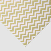 Gold Foil White Chevron Pattern Tissuepapier (Detail)