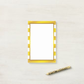 Gold Foil White Golden Stripe clean Post-it® Notes (Op bureau)