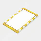 Gold Foil White Golden Stripe clean Post-it® Notes (Schuin)