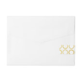 Gold Foil White Polka Dots Pattern Adreslabel Wikkel (Achterkant)