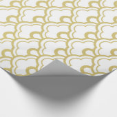 Gold Foil White Scalloped Shells Pattern Cadeaupapier (Hoek)