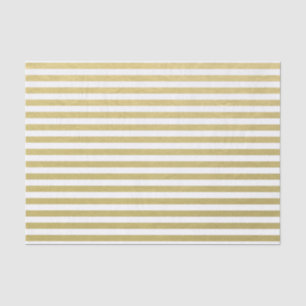 Gold Foil White Stripes Pattern Tissuepapier