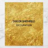 Gold Foil Wijn Etiket (Enkel label)