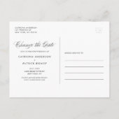 Gold Foil wijzig de datum waarop het huwelijk word Aankondigingskaart (Achterkant)