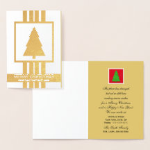 Gold Foil Wijziging van het adres Christmas Kaart
