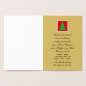 Gold Foil Wijziging van het adres Christmas Kaart (Binnen)