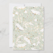 Gold Foil Wildbloemen Sage Green Rehearsal Dinner Kaart (Achterkant)