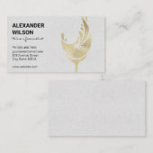 Gold Foil Wine Cup Visitekaartje (Voorkant / Achterkant)
