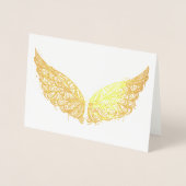 Gold Foil Wings Blank Wenskaart Folie Kaarten (Voorkant)